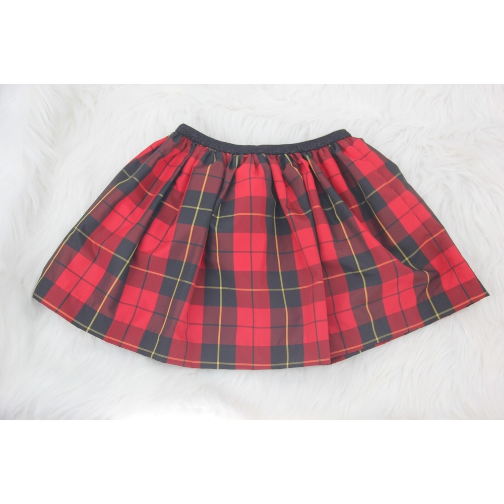 Girls Ralph Lauren Holiday Christmas Party Plaid Lined Red Skirt Size 7/S